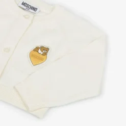 Moschino Baby Tops*Girls Ivory Cotton & Wool Cardigan