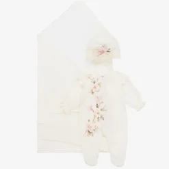 Sofija Babysuits*Girls Ivory Cotton Babygrow Set