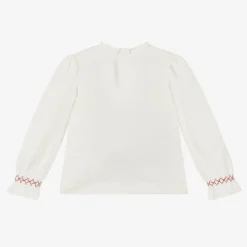 Mayoral Tops*Girls Ivory Cotton Ballerina Top