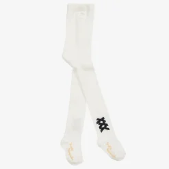 Pretty Originals Tights*Girls Ivory Cotton Bow Tights