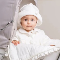 Sofija Coats & Jackets|Coats & Jackets*Girls Ivory Cotton Coat