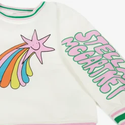 Stella McCartney Kids Tops*Girls Ivory Cotton Cosmic Sweatshirt