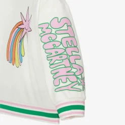 Stella McCartney Kids Tops*Girls Ivory Cotton Cosmic Sweatshirt