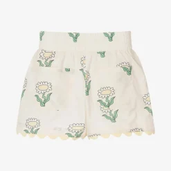 Stella McCartney Kids Shorts*Girls Ivory Cotton Daisy Shorts