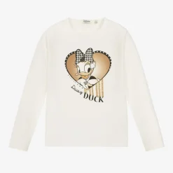 Everything Must Change Tops*Girls Ivory Cotton Disney Top