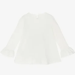 Monnalisa Tops*Girls Ivory Cotton Disney Top