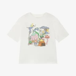 Stella McCartney Kids Tops*Girls Ivory Cotton Fairyland T-Shirt