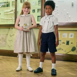 Carlomagno Socks*Girls Ivory Cotton Knee Length Socks