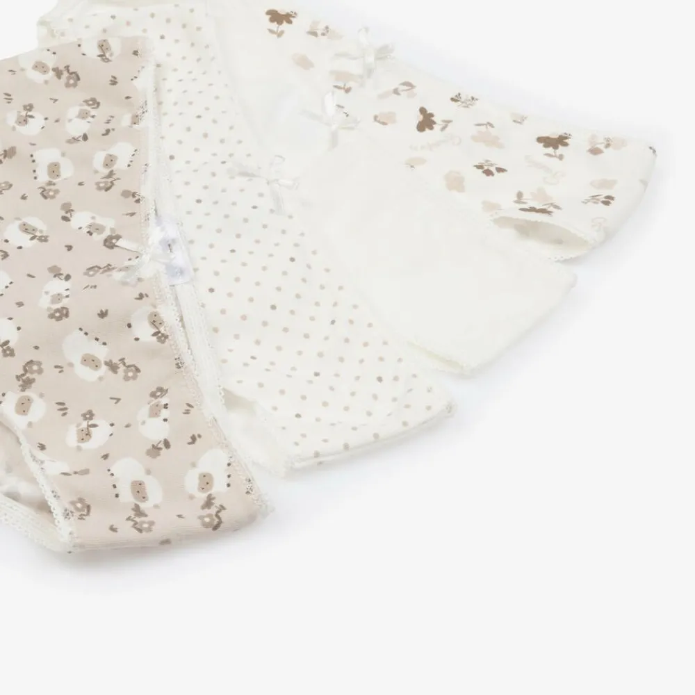 Mayoral Underwear*Girls Ivory Cotton Knickers (4 Pack)