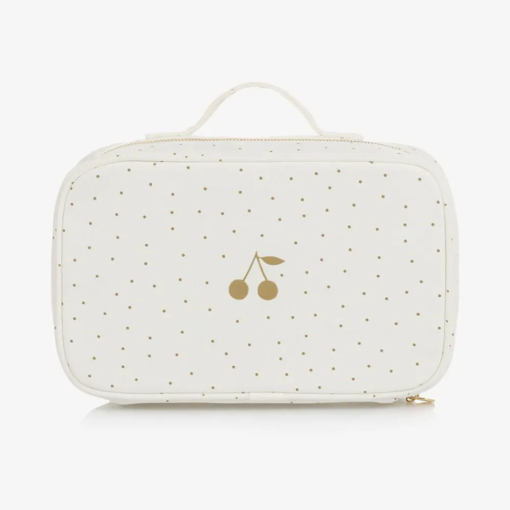 Bonpoint Bags|Bags*Girls Ivory Cotton Polka Dot Washbag (24cm)