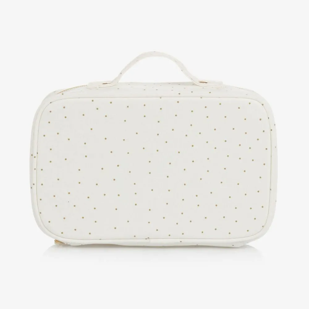 Bonpoint Bags|Bags*Girls Ivory Cotton Polka Dot Washbag (24cm)