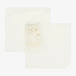 Sofija Gifts|Feeding Accessories*Girls Ivory Cotton Princess Muslins (2 Pack)