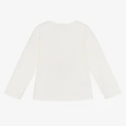 Mayoral Tops*Girls Ivory Cotton Sequin Umbrella Top