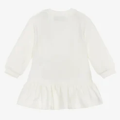 Moschino Baby Dresses*Girls Ivory Cotton Sweatshirt Dress