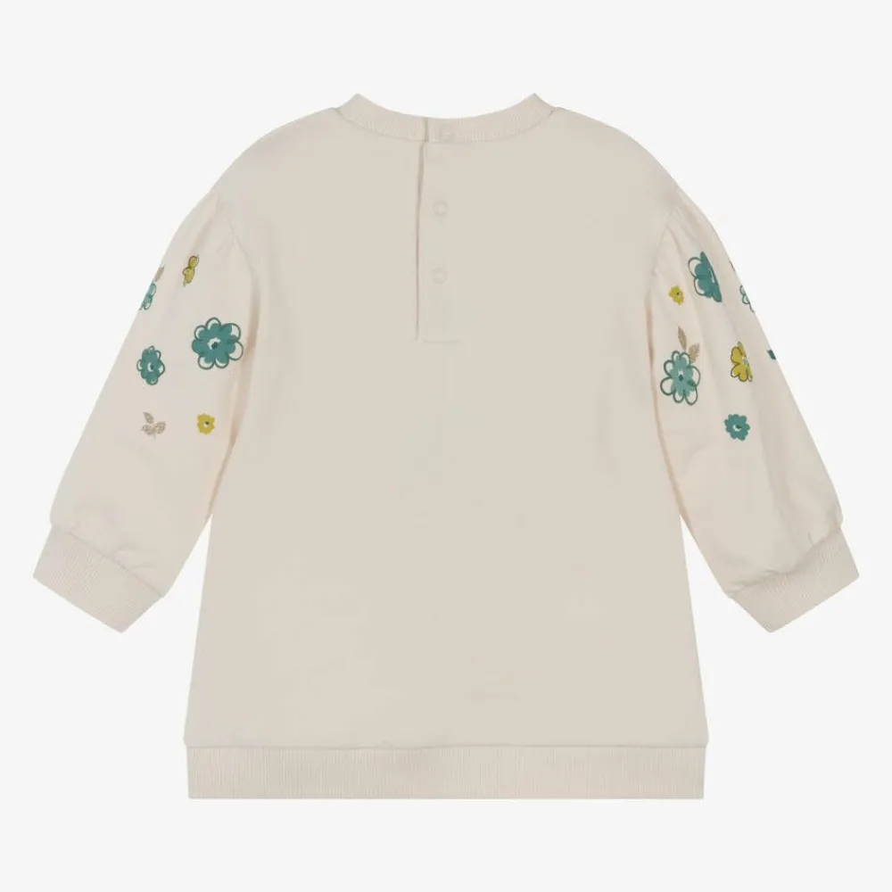 Mayoral Dresses*Girls Ivory Cotton Sweatshirt Dress