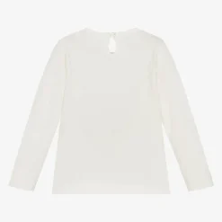 Everything Must Change Tops*Girls Ivory Cotton Trainer Print Top