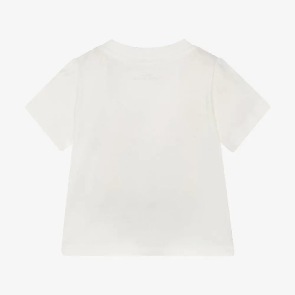 Stella McCartney Kids Tops*Girls Ivory Cotton T-Shirt