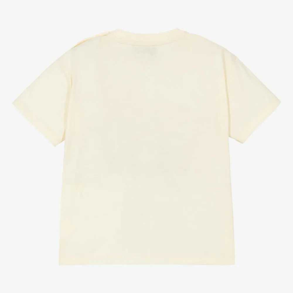 Gucci Tops*Girls Ivory Cotton T-Shirt