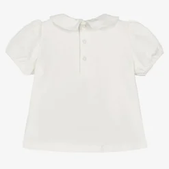 Moschino Baby Tops*Girls Ivory Cotton T-Shirt