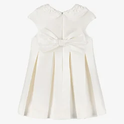 Lapin House Dresses*Girls Ivory Diamanté Flower Dress