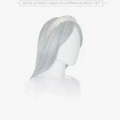 David Charles Hair Accessories*Girls Ivory Diamanté Padded Hairband