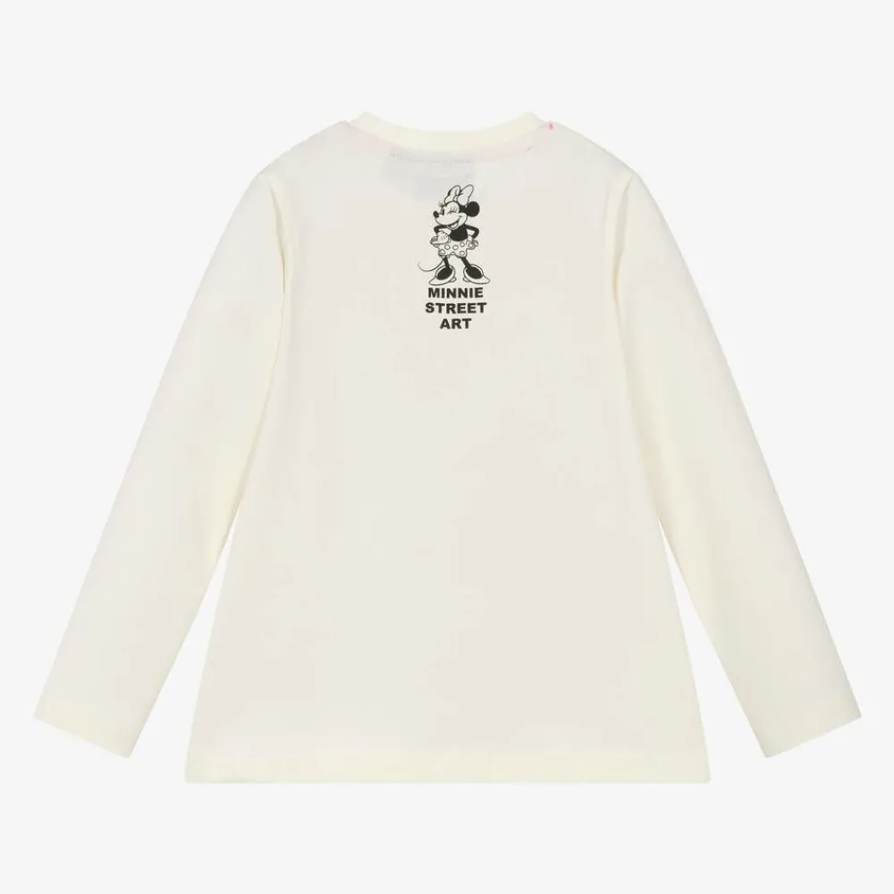 iDO Baby Tops*Girls Ivory Disney Print Cotton Top