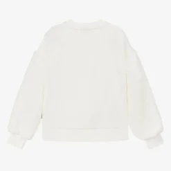 BOSS Tops*Girls Ivory Double B Viscose Sweatshirt