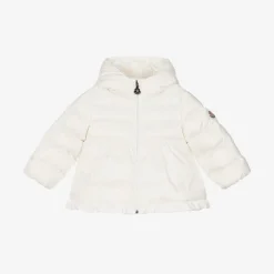 Moncler Enfant Coats & Jackets*Girls Ivory Down Padded Odile Coat