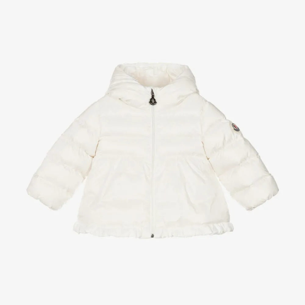 Moncler Enfant Coats & Jackets*Girls Ivory Down Padded Odile Coat