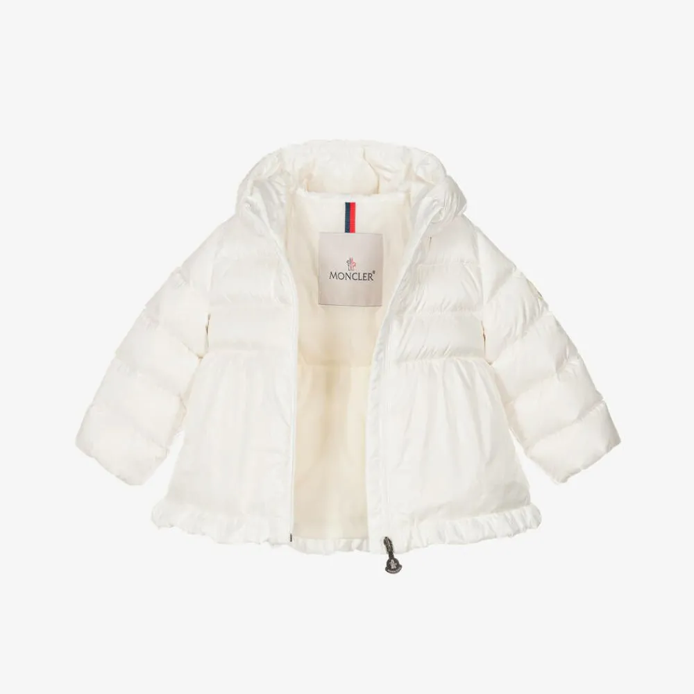 Moncler Enfant Coats & Jackets*Girls Ivory Down Padded Odile Coat