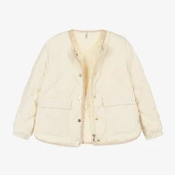 Moncler Enfant Coats & Jackets*Girls Ivory Down-Quilted Ursella Jacket