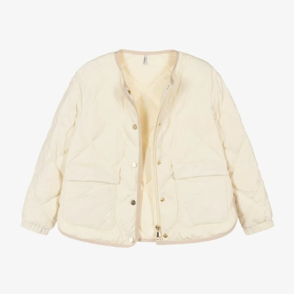 Moncler Enfant Coats & Jackets*Girls Ivory Down-Quilted Ursella Jacket