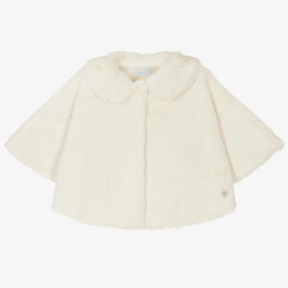 Artesanía Granlei Coats & Jackets*Girls Ivory Faux Fur Cape