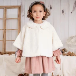 Artesanía Granlei Coats & Jackets*Girls Ivory Faux Fur Cape