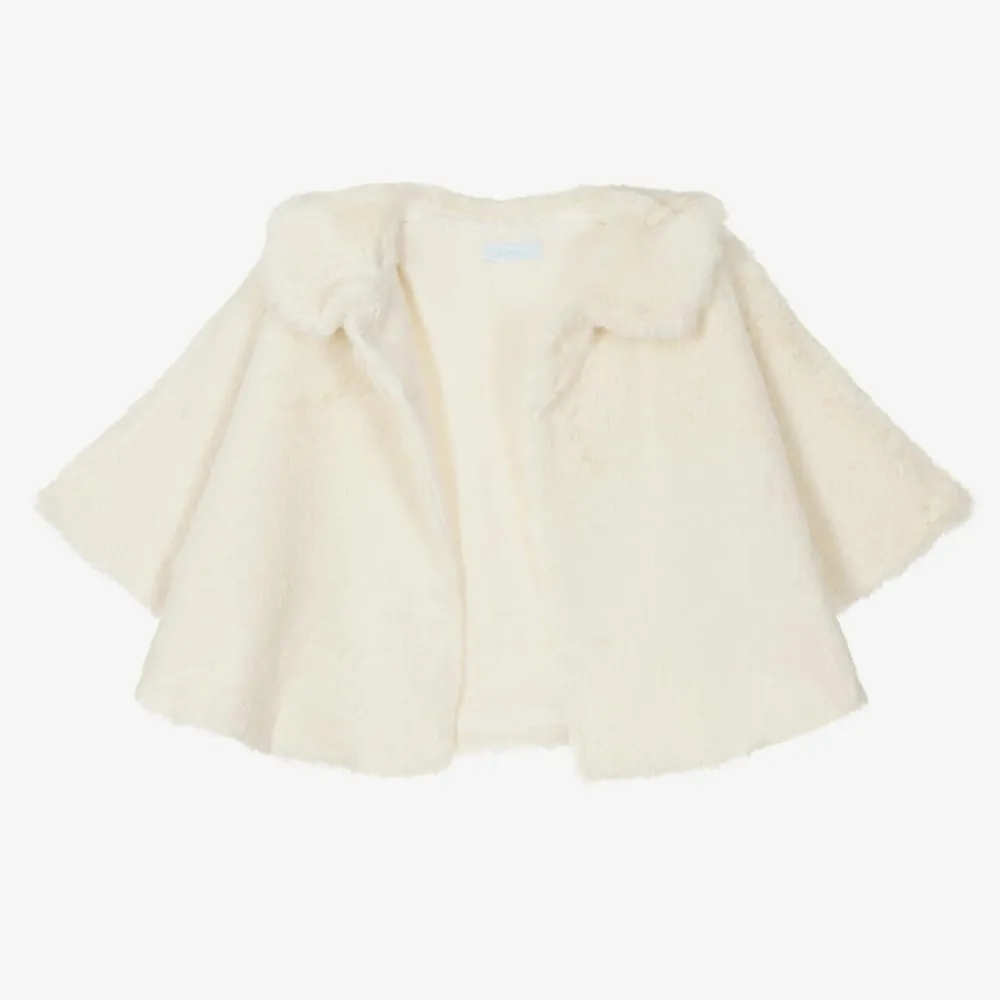 Artesanía Granlei Coats & Jackets*Girls Ivory Faux Fur Cape