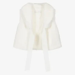 Lapin House Coats & Jackets*Girls Ivory Faux Fur Gilet
