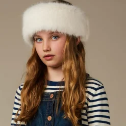 Helen Moore Hats|Hair Accessories*Girls Ivory Faux Fur Headband