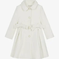 Patachou Coats & Jackets*Girls Ivory Felted Coat