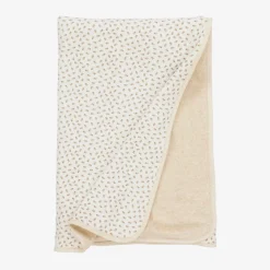 Laranjinha Blankets & Shawls*Girls Ivory Floral Cotton Blanket (83cm)