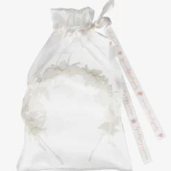 Sienna Likes To Party Hair Accessories*Girls Ivory Floral Hairband