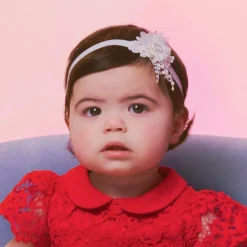 Cute Cute Hair Accessories*Girls Ivory Flower Headband