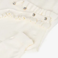iDO Baby Tops*Girls Ivory Frill Cardigan