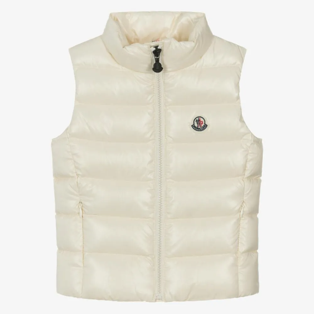 Moncler Enfant Coats & Jackets*Girls Ivory Ghany Down Padded Gilet