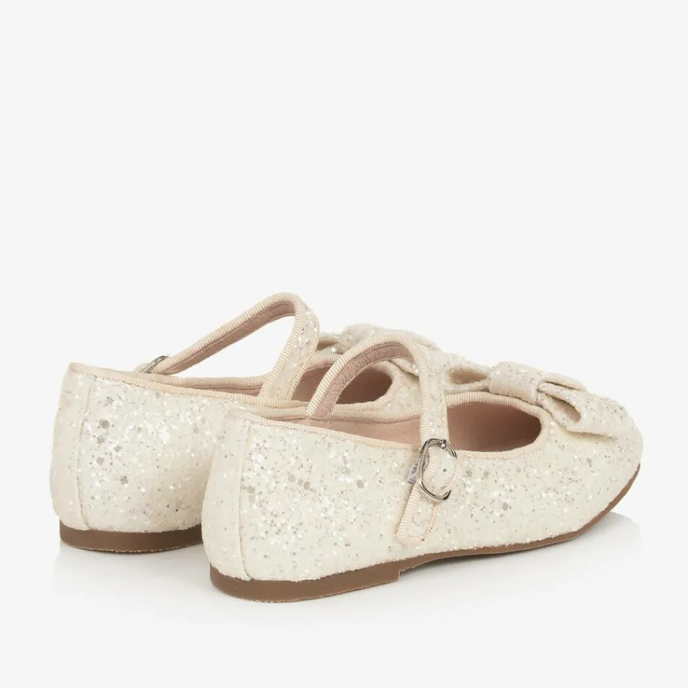 Age of Innocence Pumps & Ballerinas|Pumps & Ballerinas*Girls Ivory Glitter Bow Pumps White