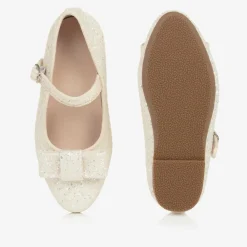 Age of Innocence Pumps & Ballerinas|Pumps & Ballerinas*Girls Ivory Glitter Bow Pumps White