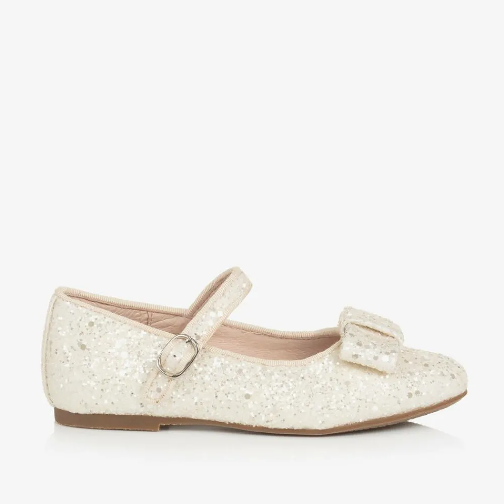 Age of Innocence Pumps & Ballerinas|Pumps & Ballerinas*Girls Ivory Glitter Bow Pumps White