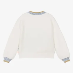 Billieblush Tops*Girls Ivory Glittery Hearts Sweater