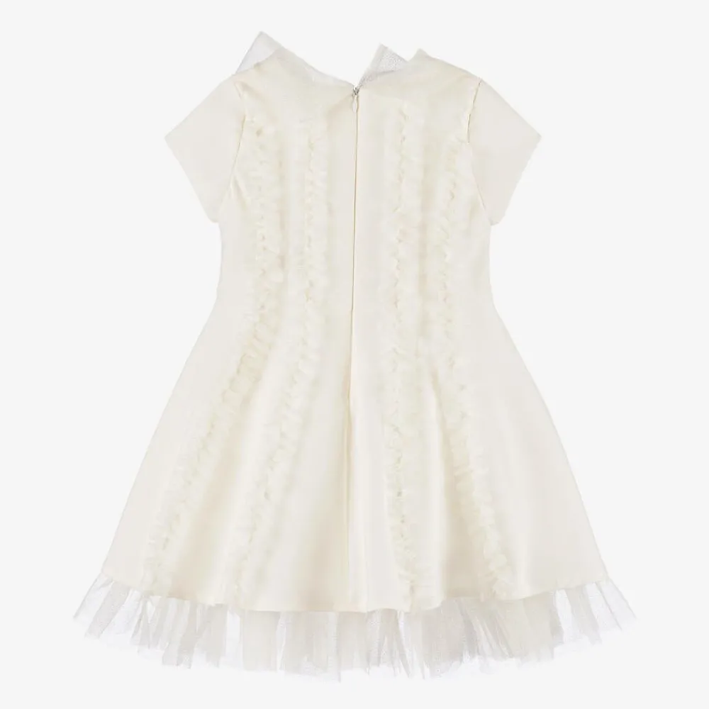 Mama Luma Dresses*Girls Ivory Glittery Ruffle Dress