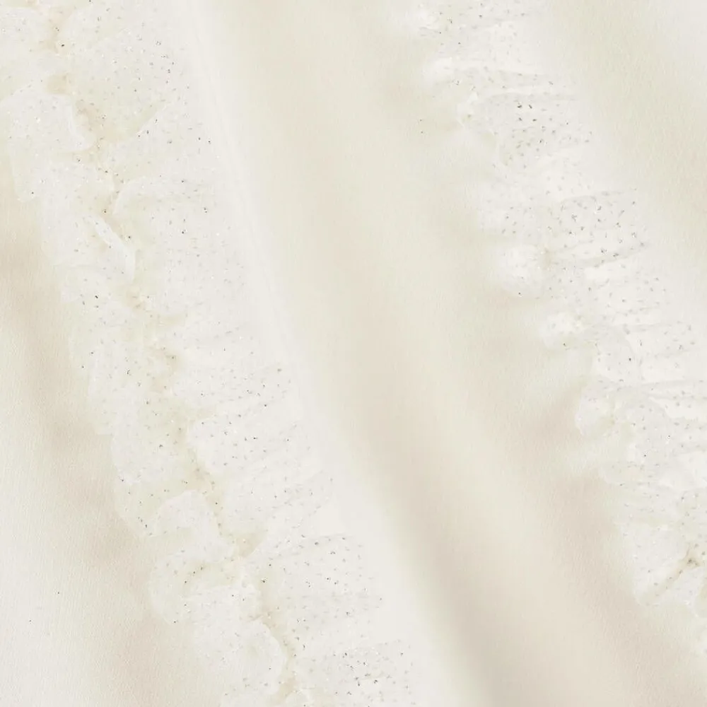 Mama Luma Dresses*Girls Ivory Glittery Ruffle Dress