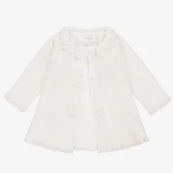 Mayoral Coats & Jackets*Girls Ivory Knitted Pram Coat & Hat Set